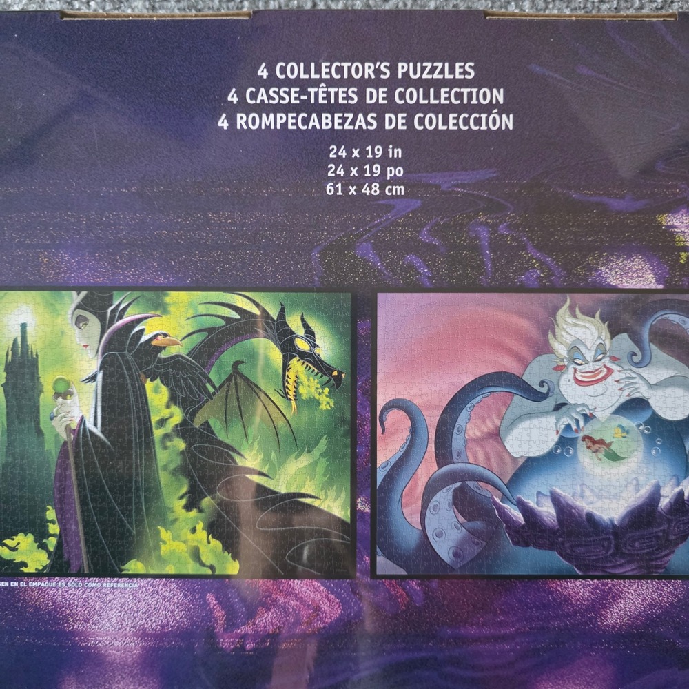 Disney Villains Jigsaw Puzzle Set 4x1000pc Maleficent Ursula Sealed Gothic Gift - Picture 8 of 9